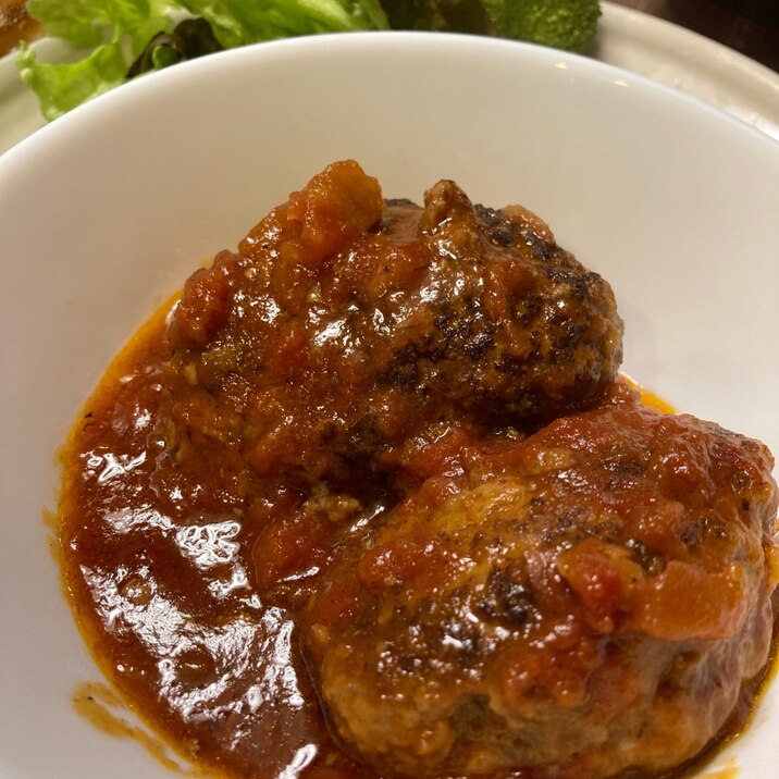 ホットクックで☆トマトの煮込みハンバーグ